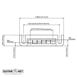 NEW Leo Quan® Badass Wraparound™ Guitar Bridge with METRIC Locking Studs CHROME