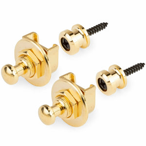 NEW Grover Quick-Release Strap Locks Straplocks For Guitar/ Bass - Pair - GOLD