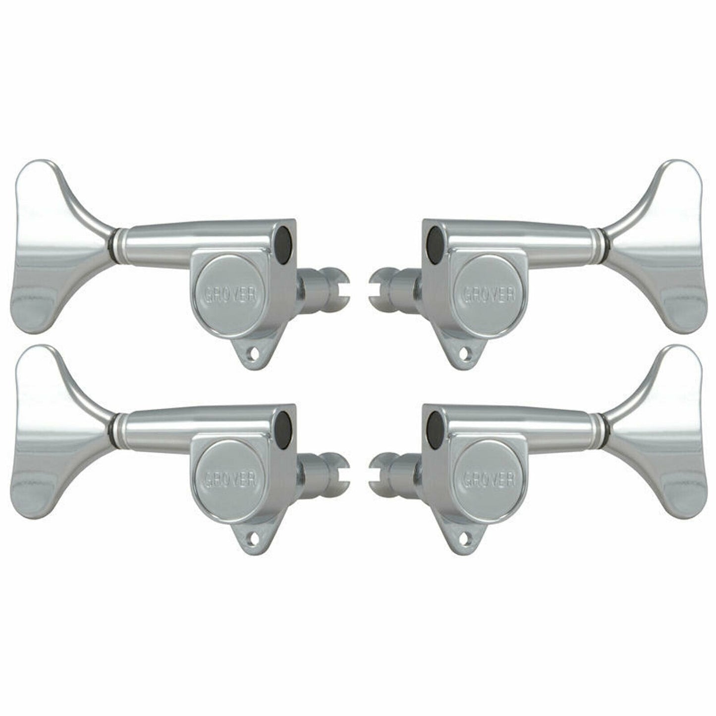 NEW Grover 144C Mini Bass Guitar Tuners, L2+R2 Set Gear ratio 20:1 - 2x2, CHROME