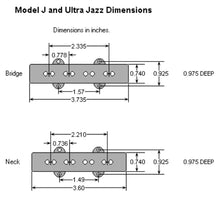 Carregar imagem no visualizador da galeria, NEW DiMarzio DP149 Ultra Jazz Pair Jazz Bass Pickup Set Bridge &amp; Neck - BLACK