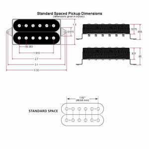 NEW DiMarzio DP156 The Humbucker From Hell Guitar Pickup Standard Spaced - BLACK