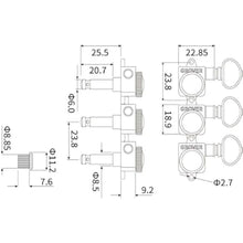 Load image into Gallery viewer, NEW Grover 505F Rotomatic Roto-Grip Locking Vintage 6 Inline Tuners - NICKEL