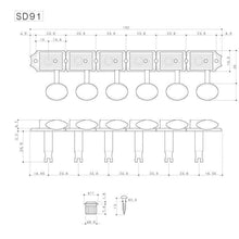 Load image into Gallery viewer, NEW Gotoh SD91-M6 6-In-Line Vintage Style Tuners for Fender Strat Tele - NICKEL