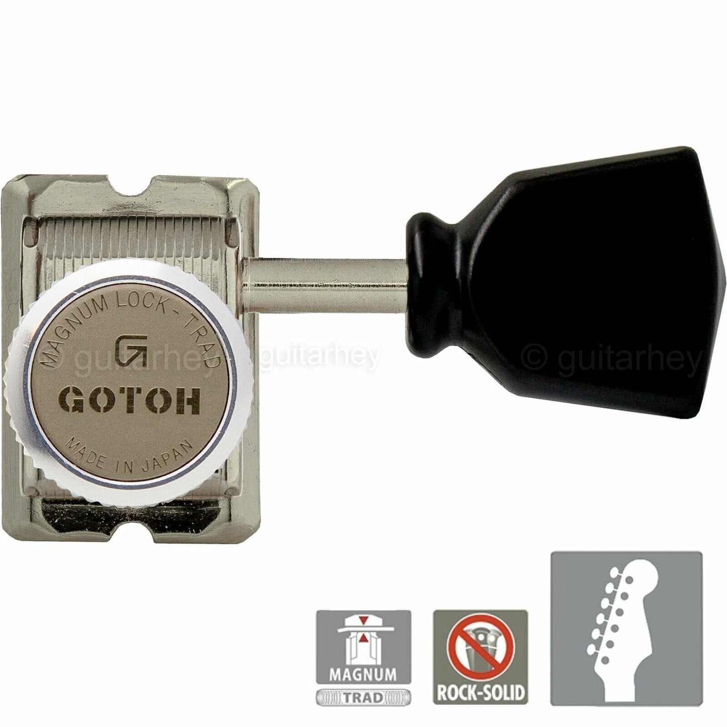 NEW Gotoh SD91-SLB MGT Locking Tuners 6 in line Set w/ Keystone Buttons - NICKEL