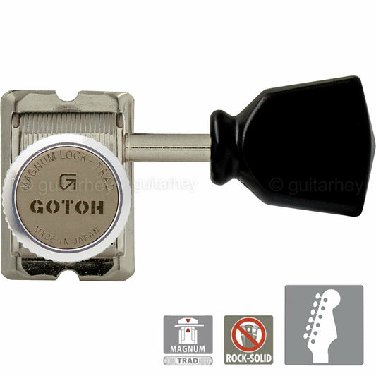 NEW Gotoh SD91-SLB MGT Locking Tuners 6 in line Set w/ Keystone Buttons - NICKEL