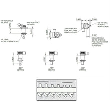 Load image into Gallery viewer, NEW Hipshot Classic Open-Gear 6 in line STAGGERED Tuners LEFT HANDED - BLACK