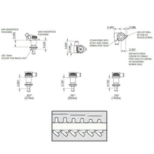 Carregar imagem no visualizador da galeria, NEW Hipshot Classic 6 in line STAGGERED Tuners HEX Buttons LEFT HANDED BLACK