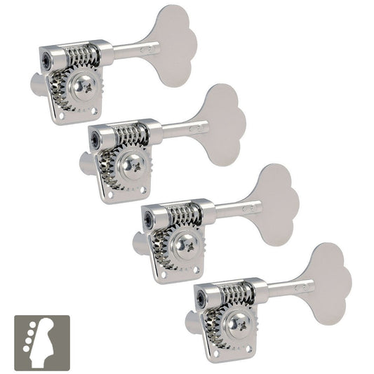 NEW Gotoh GB528 Res-O-Lite Vintage Style Bass 4-in-Line Set Lightweight - NICKEL