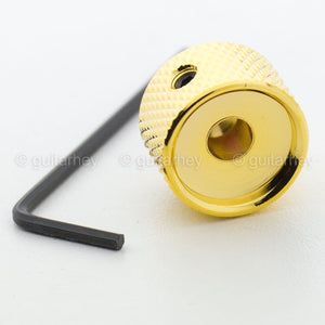 NEW (1) Q-Parts Guitar Knob GOLD with ACRYLIC RED PEARL on Dome KGD-0057