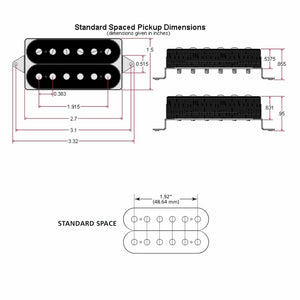 NEW DiMarzio DP274 PAF® 59 Neck Guitar Humbucker Standard Spaced - CREAM