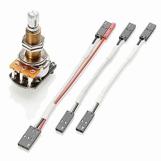NEW Genuine EMG LONG SPLIT SHAFT 25K Solderless VOLUME POT w/ Hardware Included