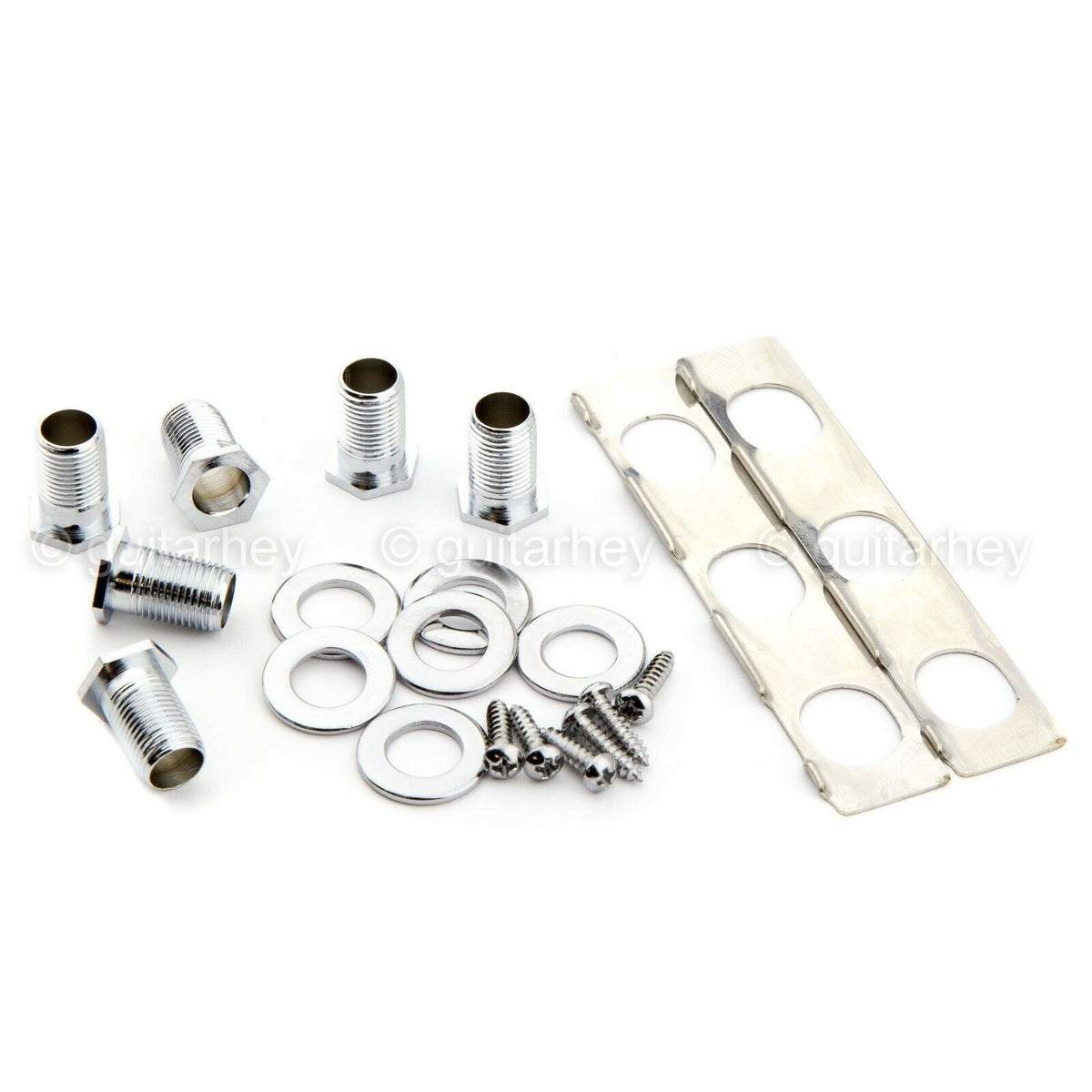 Hipshot Classic Mini Tuners 6 in line STAGGERED Moon Pearl LEFT-HANDED - CHROME