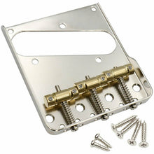 Load image into Gallery viewer, NEW Gotoh - One Side Cut - Hosco Original Tele Bridge Brass Saddles - NICKEL