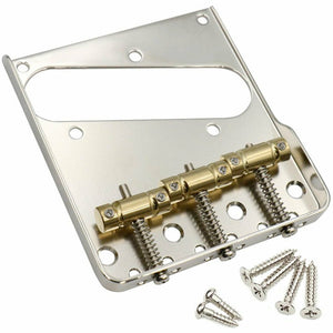 NEW Gotoh - One Side Cut - Hosco Original Tele Bridge Brass Saddles - NICKEL