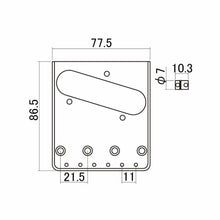 Load image into Gallery viewer, NEW Gotoh - One Side Cut - Hosco Original Tele Bridge Brass Saddles - NICKEL