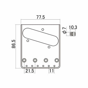 NEW Gotoh - One Side Cut - Hosco Original Tele Bridge Brass Saddles - NICKEL