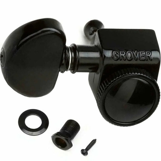 NEW Grover 502B LOCKING Tuners SET 3x3 for Modern Gibson Les Paul SG - BLACK