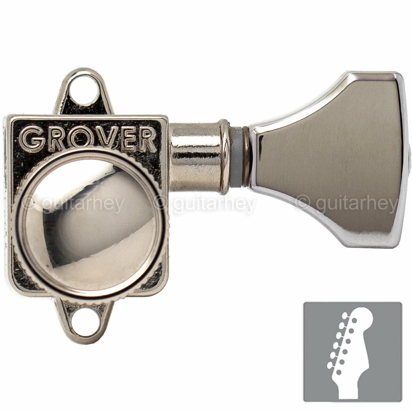 NEW Grover 505F Rotomatic Locking Tuners Vintage 6 In-line HS keys - NICKEL