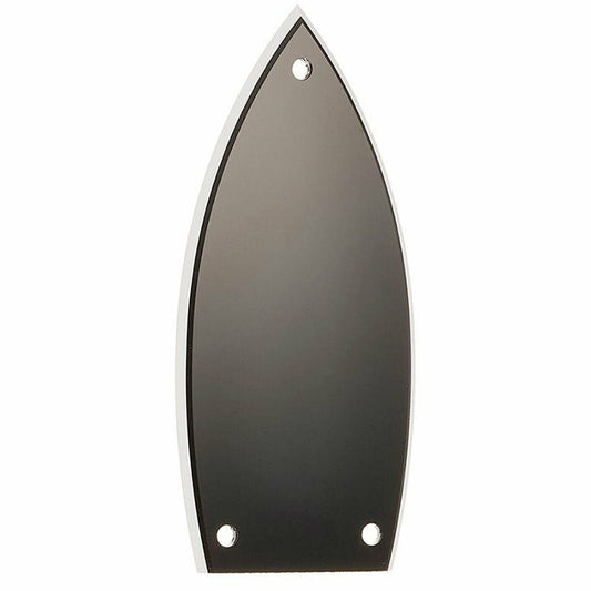 NEW Plain 2-Ply BULLET Shaped Guitar Truss Rod Cover Harmony Gretsch Style BLACK