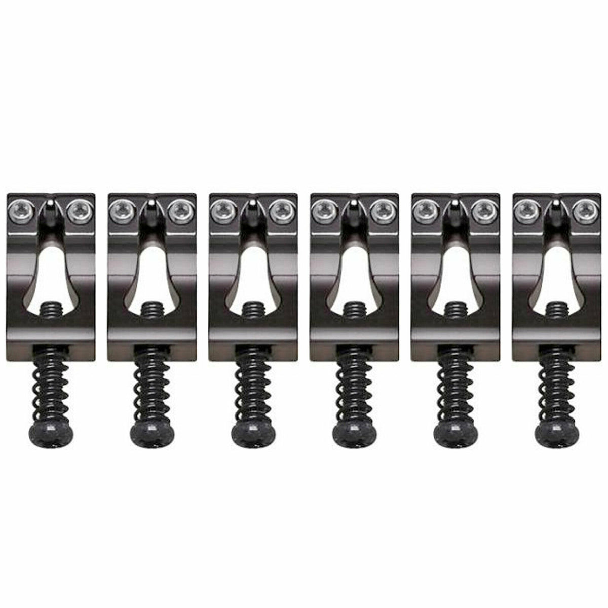 NEW (6) Gotoh S200 SOLID BRASS Saddles 10.8mm for 510T Tremolos - COSMO BLACK