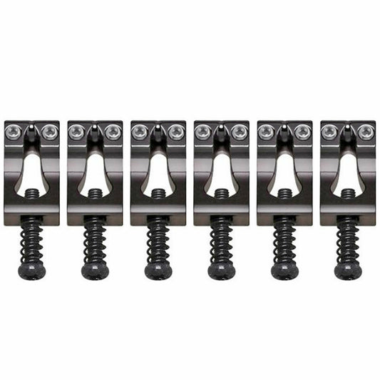 NEW (6) Gotoh S200 SOLID BRASS Saddles 10.8mm for 510T Tremolos - COSMO BLACK