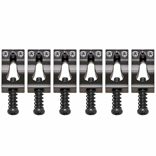 NEW (6) Gotoh S200 SOLID BRASS Saddles 10.8mm for 510T Tremolos - COSMO BLACK
