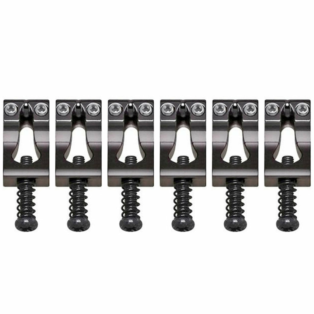 NEW (6) Gotoh S200 SOLID BRASS Saddles 10.8mm for 510T Tremolos - COSMO BLACK