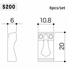 Load image into Gallery viewer, NEW (6) Gotoh S200 SOLID BRASS Saddles 10.8mm for 510T Tremolos - COSMO BLACK
