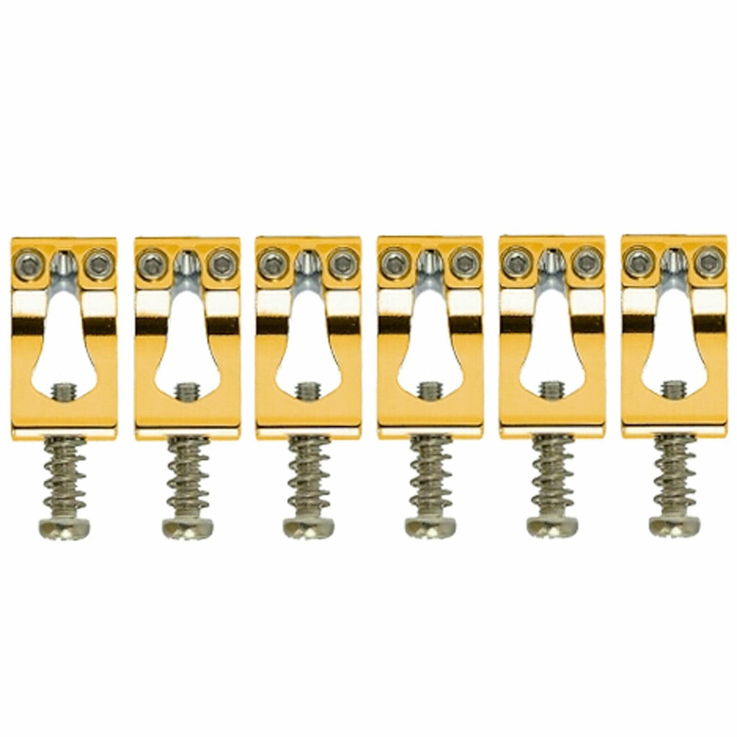 NEW (6) Gotoh S200 SOLID BRASS Saddles 10.8mm for 510T Tremolos - GOLD