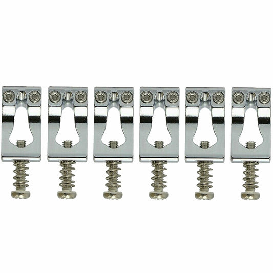 NEW (6) Gotoh S200 SOLID BRASS Saddles 10.8mm for 510T Tremolos - CHROME