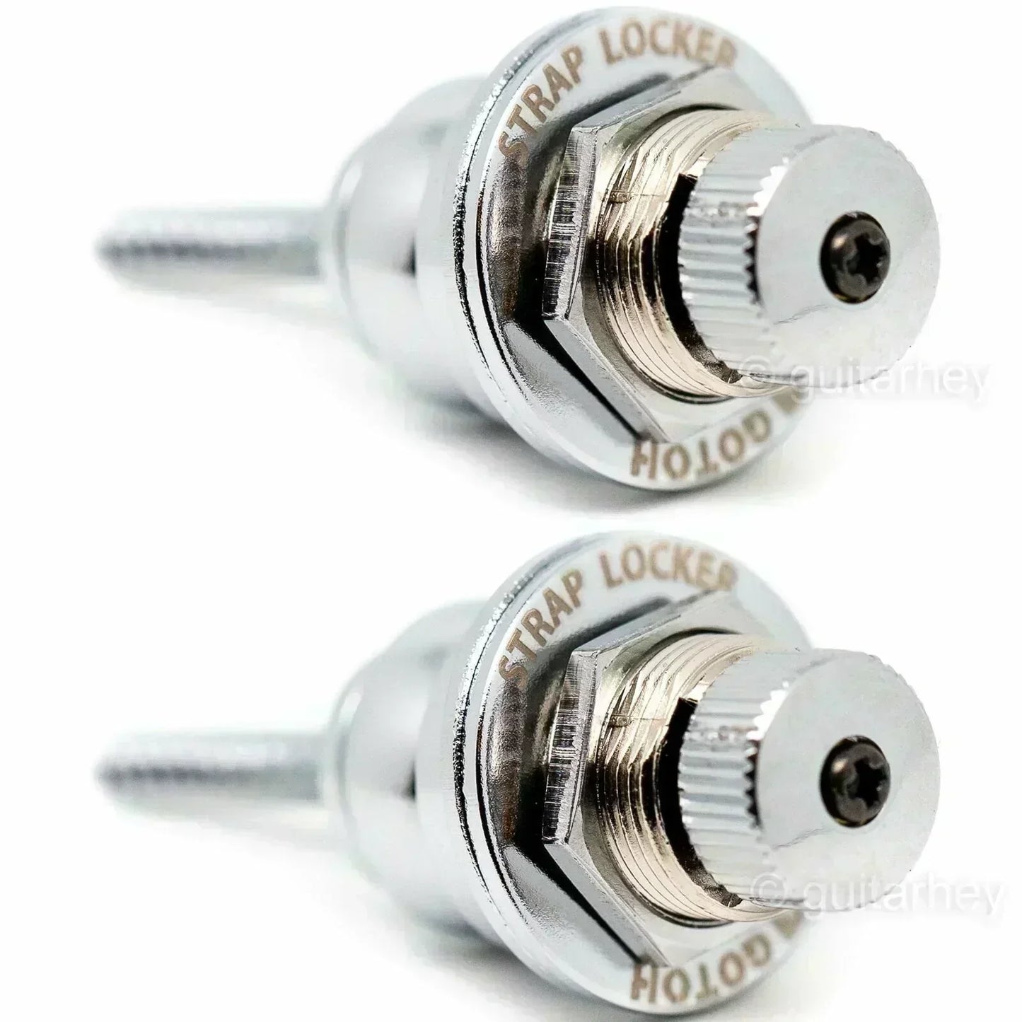 NEW Gotoh SLR-2 Quick Twist Release Strap Lock System PAIR Guitar & Bass, CHROME