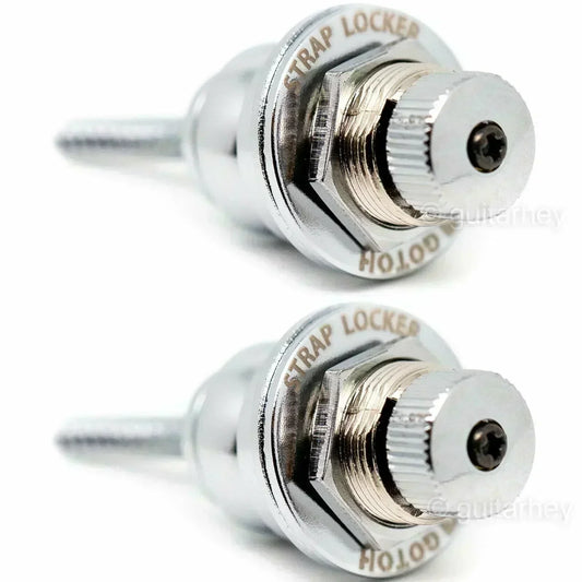 NEW Gotoh SLR-2 Quick Twist Release Strap Lock System PAIR Guitar & Bass, CHROME