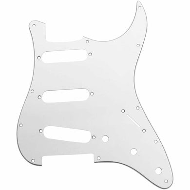 68-'69 Pickguard for Stratocaster® Strat® USA MIM SSS 11-Hole WHITE, PEARL BACK