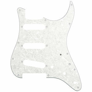3-Ply Pickguard for Stratocaster/Strat® USA MIM Standard SSS 11-Hole WHITE PEARL