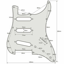 Carregar imagem no visualizador da galeria, 3-Ply Pickguard for Stratocaster/Strat® USA MIM Standard SSS 11-Hole WHITE PEARL