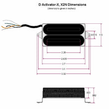 Carregar imagem no visualizador da galeria, NEW DiMarzio DP102 X2N Bridge Humbucker Universal Spacing - BLACK