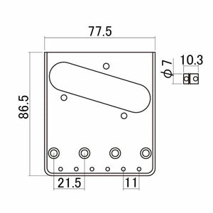 NEW Gotoh - One Side Cut - Hosco Original Tele Bridge Titanium Saddles - NICKEL