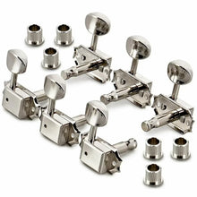 Carregar imagem no visualizador da galeria, NEW Gotoh SD90-05M Tuners Tuning Vintage Keys Set L3+R3 OVAL Button 3x3 - NICKEL