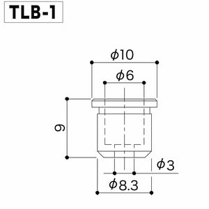 NEW (6) Gotoh TLB-1 String Body Ferrules for Fender Telecaster/Tele, COSMO BLACK
