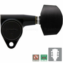 Carregar imagem no visualizador da galeria, NEW Gotoh SG301-EN01 L3+R3 Tuning Keys w/ Large EBONY Buttons 3x3 - BLACK