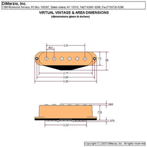 NEW DiMarzio DP423 Injector Bridge Strat Guitar Pickup Strat - BLACK