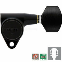 Load image into Gallery viewer, NEW Gotoh SG301-EN07 L3+R3 Tuning Keys w/ Small EBONY Buttons Set 3x3 - BLACK