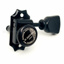 Load image into Gallery viewer, NEW Gotoh SD90-SLB MGTB MAGNUM LOCKING Tuners L3+R3 w/ Black Buttons 3x3 - BLACK