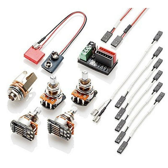 NEW EMG Solderless Wiring kit 1 or 2 Active Pickups Pot SHORT SHAFT SPLIT w/Jack