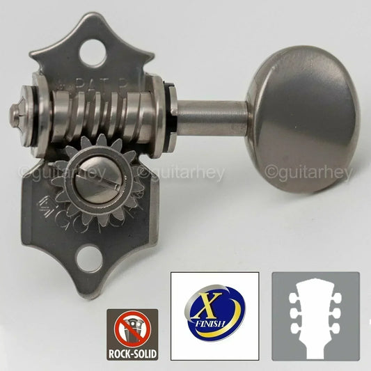 NEW Gotoh SE700-05M OPEN-GEAR Tuning Keys L3+R3 Vintage 3x3 - ANTIQUE X-NICKEL