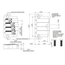 Load image into Gallery viewer, NEW Hipshot SuperTone 3-Point Replacement Bridge for 4-String Gibson Bass NICKEL