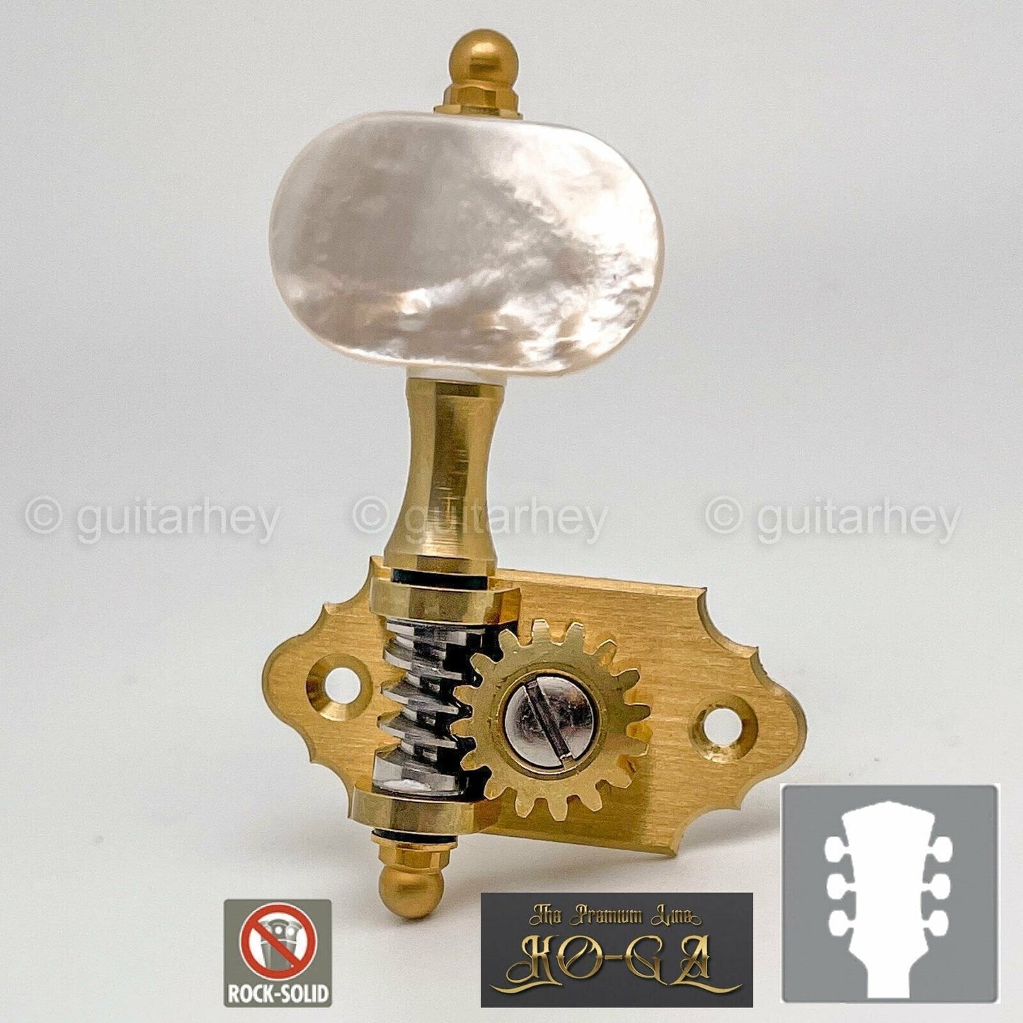 NEW Gotoh KG02-N Premium BRASS Guitar Tuners w/ Real Mother of Pearl Buttons