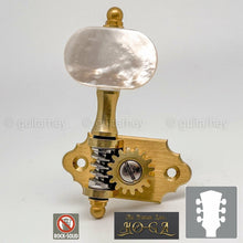 Load image into Gallery viewer, NEW Gotoh KG02-N Premium BRASS Guitar Tuners w/ Real Mother of Pearl Buttons