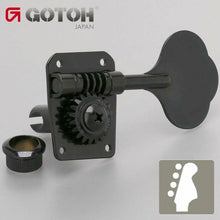 Load image into Gallery viewer, NEW Gotoh GB10 4 In-Line Bass Tuners Keys for Fender Mustang Aerodyne - BLACK