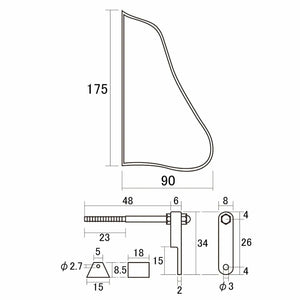 NEW Bound SMALL Tortoise Pickguard for Gibson® Cutaway Style Jazz Nickel Bracket